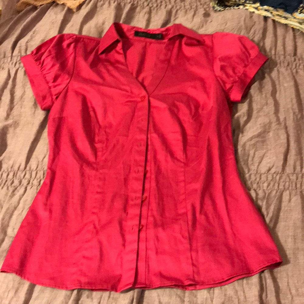 Pink button down shirt